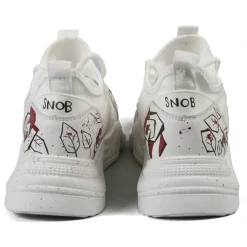 Snob Sneakers - Tribal Dance By Veronica Moon - Sneakers - White Leather - Handmade in Italy - Luxury Exclusive Collection - Avvenice