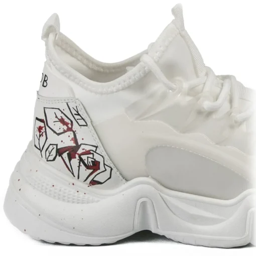 Snob Sneakers - Tribal Dance By Veronica Moon - Sneakers - White Leather - Handmade in Italy - Luxury Exclusive Collection - Avvenice