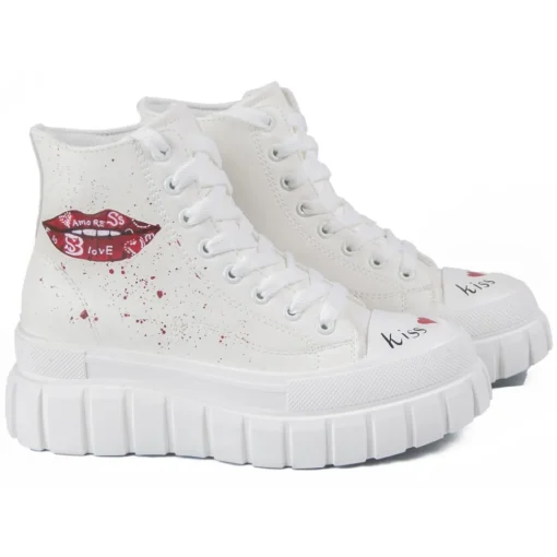 Snob Sneakers - Your Kiss Is On My List By Veronica Moon- Handmade in Italy - Luxury Exclusive Collection - Avvenice^ Shoes