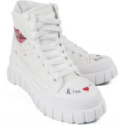 Snob Sneakers - Your Kiss Is On My List By Veronica Moon- Handmade in Italy - Luxury Exclusive Collection - Avvenice^ Shoes