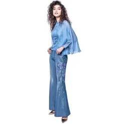 Sofia Provera - Ametista - Jeans - Luxury Exclusive Collection - Haute Couture Made in Italy - Luxury High Quality Dress - Avvenice^ Trousers