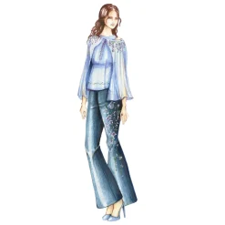 Sofia Provera - Ametista - Jeans - Luxury Exclusive Collection - Haute Couture Made in Italy - Luxury High Quality Dress - Avvenice^ Trousers