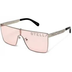 Stella McCartney - Square Silver Sunglasses - Silver Pink - Sunglasses - Eyewear - Avvenice^ Sunglasses & Eyewear
