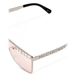 Stella McCartney - Square Silver Sunglasses - Silver Pink - Sunglasses - Eyewear - Avvenice^ Sunglasses & Eyewear