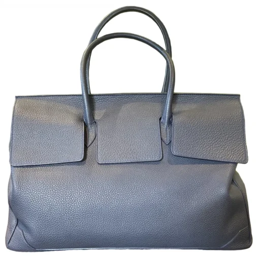 Su\u00e8i Suèi - Bag of Calf Leather - Blue Navy - Handmade in Italy - Luxury Exclusive Collection - Avvenice