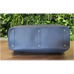 Su\u00e8i Suèi - Bag of Calf Leather - Blue Navy - Handmade in Italy - Luxury Exclusive Collection - Avvenice