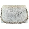 Su\u00e8i Suèi - Bag of Medium Size of Python Leather - Grey - Handmade in Italy - Luxury Exclusive Collection - Avvenice