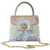 Su\u00e8i Suèi - Bag of Medium Size of Python & Crocodile Leather - Beige - Handmade in Italy - Luxury Exclusive Collection - Avvenice