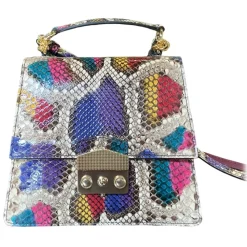 Su\u00e8i Suèi - Bag of Medium Size of Python Leather - Burgun - Handmade in Italy - Luxury Exclusive Collection - Avvenice^ Bags