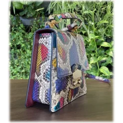 Su\u00e8i Suèi - Bag of Medium Size of Python Leather - Burgun - Handmade in Italy - Luxury Exclusive Collection - Avvenice^ Bags
