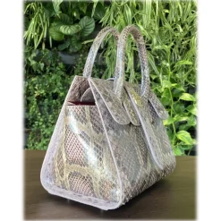 Su\u00e8i Suèi - Bag of Medium Size of Python Leather - Rose - Handmade in Italy - Luxury Exclusive Collection - Avvenice^ Bags