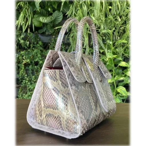 Su\u00e8i Suèi - Bag of Medium Size of Python Leather - Rose - Handmade in Italy - Luxury Exclusive Collection - Avvenice^ Bags