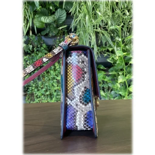 Su\u00e8i Suèi - Bag of Medium Size of Python Leather - Burgun - Handmade in Italy - Luxury Exclusive Collection - Avvenice^ Bags