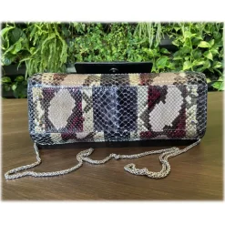 Su\u00e8i Suèi - Bag of Medium Size of Python & Crocodile Leather - Black - Handmade in Italy - Luxury Exclusive Collection - Avvenice^ Bags