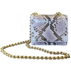 Su\u00e8i Suèi - Bag of Mini Size of Python Leather - Rose - Handmade in Italy - Luxury Exclusive Collection - Avvenice