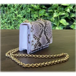 Su\u00e8i Suèi - Bag of Mini Size of Python Leather - Rose - Handmade in Italy - Luxury Exclusive Collection - Avvenice