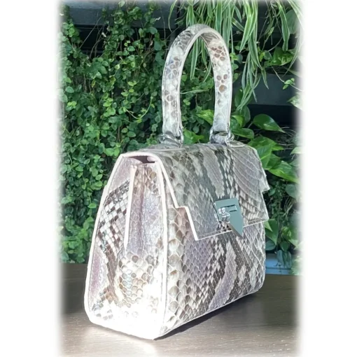 Su\u00e8i Suèi - Bag of Small Size of Python Leather - Rose - Handmade in Italy - Luxury Exclusive Collection - Avvenice^ Bags