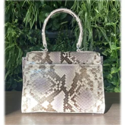 Su\u00e8i Suèi - Bag of Small Size of Python Leather - Rose - Handmade in Italy - Luxury Exclusive Collection - Avvenice^ Bags