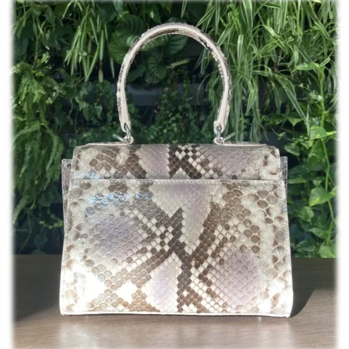 Su\u00e8i Suèi - Bag of Small Size of Python Leather - Rose - Handmade in Italy - Luxury Exclusive Collection - Avvenice^ Bags
