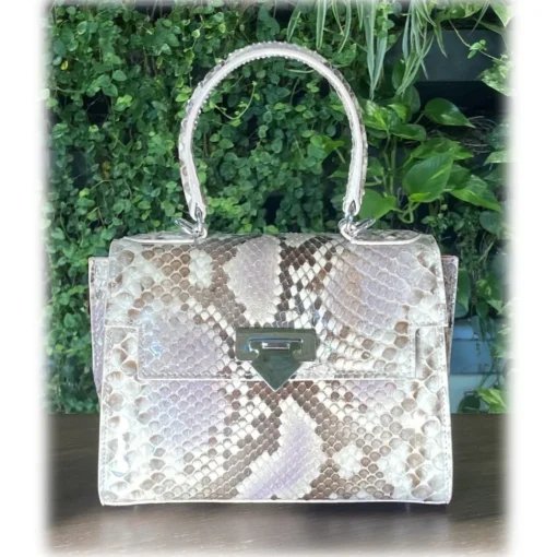 Su\u00e8i Suèi - Bag of Small Size of Python Leather - Rose - Handmade in Italy - Luxury Exclusive Collection - Avvenice^ Bags