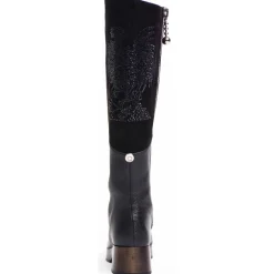 Su\u00e8i Suèi - Black Boots with Rhinestone Rooster - Black - Dark Brown - Handmade in Italy - Luxury Exclusive Collection - Avvenice^ Shoes