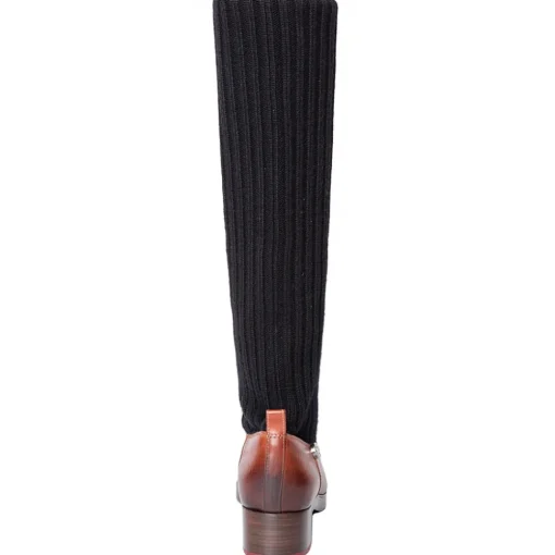 Su\u00e8i Suèi - Boots with Bootleg Cashemir Socks - Black - Dark Brown - Handmade in Italy - Luxury Exclusive Collection - Avvenice^ Shoes