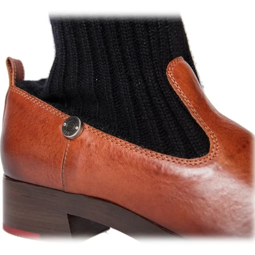 Su\u00e8i Suèi - Boots with Bootleg Cashemir Socks - Black - Dark Brown - Handmade in Italy - Luxury Exclusive Collection - Avvenice^ Shoes