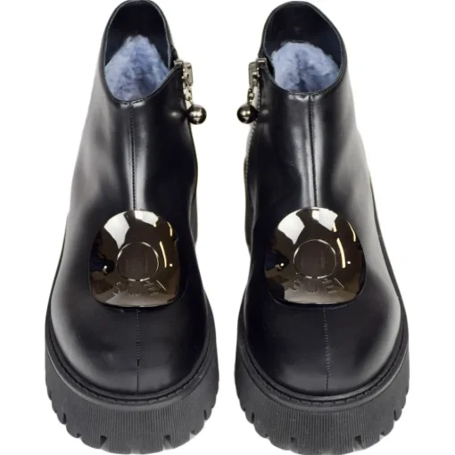 Su\u00e8i Suèi - Boots with Plate Accessories - Black - Handmade in Italy - Luxury Exclusive Collection - Avvenice^ Shoes