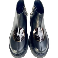 Su\u00e8i Suèi - Boots with Plate Accessories - Black - Handmade in Italy - Luxury Exclusive Collection - Avvenice