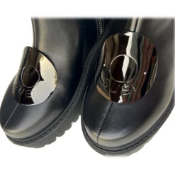 Su\u00e8i Suèi - Boots with Plate Accessories - Black - Handmade in Italy - Luxury Exclusive Collection - Avvenice