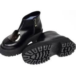 Su\u00e8i Suèi - Boots with Plate Accessories - Black - Handmade in Italy - Luxury Exclusive Collection - Avvenice^ Shoes