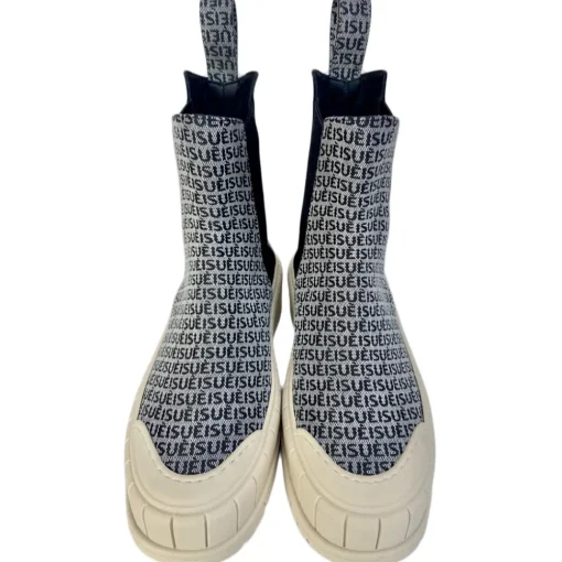 Su\u00e8i Suèi - Chelsea Boots of Branded Jacquard Colour Black - Handmade in Italy - Luxury Exclusive Collection - Avvenice