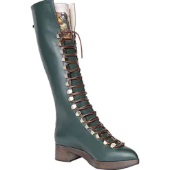 Su\u00e8i Suèi - High Lace-Ups Boots with Setters Art Printing - Handmade in Italy - Luxury Exclusive Collection - Avvenice