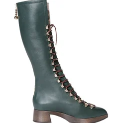 Su\u00e8i Suèi - High Lace-Ups Boots with Setters Art Printing - Handmade in Italy - Luxury Exclusive Collection - Avvenice