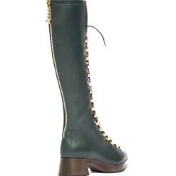 Su\u00e8i Suèi - High Lace-Ups Boots with Setters Art Printing - Handmade in Italy - Luxury Exclusive Collection - Avvenice