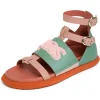 Su\u00e8i Suèi - Sandals of Tiffany/Rose with Patch Suèi - Handmade in Italy - Luxury Exclusive Collection - Avvenice