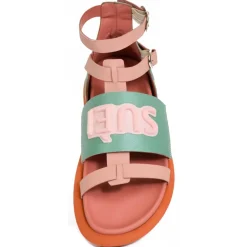 Su\u00e8i Suèi - Sandals of Tiffany/Rose with Patch Suèi - Handmade in Italy - Luxury Exclusive Collection - Avvenice