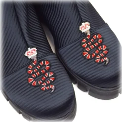 Su\u00e8i Suèi - Slip-On Boots with Snake - Orange - Black - Handmade in Italy - Luxury Exclusive Collection - Avvenice