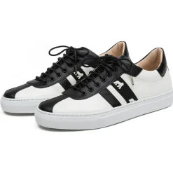 Su\u00e8i Suèi - Sneakers in Black&white With Gorilla Ribbon - Handmade in Italy - Luxury Exclusive Collection - Avvenice^ Shoes