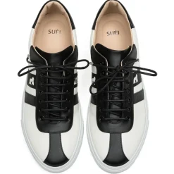 Su\u00e8i Suèi - Sneakers in Black&white With Gorilla Ribbon - Handmade in Italy - Luxury Exclusive Collection - Avvenice^ Shoes