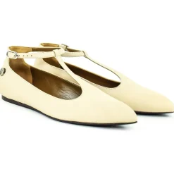 Su\u00e8i Suèi - T-bar Ballerina of Beige Calf - Handmade in Italy - Luxury Exclusive Collection - Avvenice^ Shoes