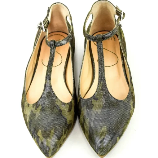 Su\u00e8i Suèi - T-Bar Ballerina of Beige Calf - Handmade in Italy - Luxury Exclusive Collection - Avvenice