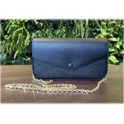 Su\u00e8i Suèi - Wallet of Calf Leather - Black - Handmade in Italy - Luxury Exclusive Collection - Avvenice