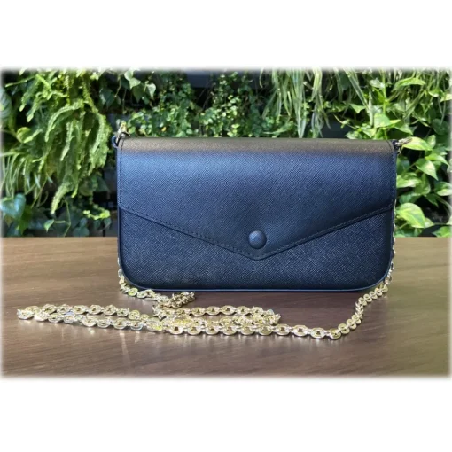 Su\u00e8i Suèi - Wallet of Calf Leather - Black - Handmade in Italy - Luxury Exclusive Collection - Avvenice