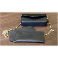 Su\u00e8i Suèi - Wallet of Calf Leather - Black - Handmade in Italy - Luxury Exclusive Collection - Avvenice