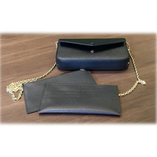 Su\u00e8i Suèi - Wallet of Calf Leather - Black - Handmade in Italy - Luxury Exclusive Collection - Avvenice