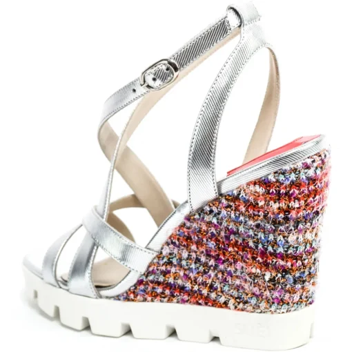 Su\u00e8i Suèi - Wedged Sandals of Multicolor Fabric - Handmade in Italy - Luxury Exclusive Collection - Avvenice^ Shoes