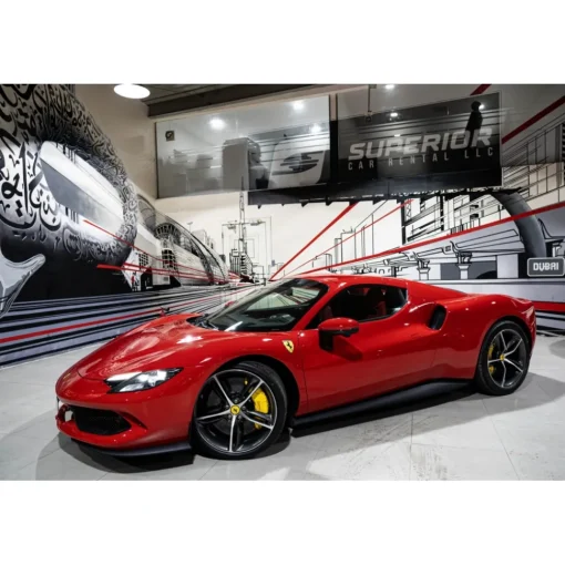 Superior Car Rental - Ferrari 296 GTS - Red - Exclusive Luxury Rent - Avvenice^ Supercar