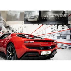 Superior Car Rental - Ferrari 296 GTS - Red - Exclusive Luxury Rent - Avvenice^ Supercar