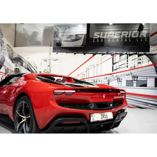 Superior Car Rental - Ferrari 296 GTS - Red - Exclusive Luxury Rent - Avvenice^ Supercar